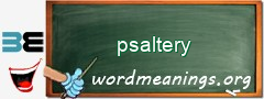 WordMeaning blackboard for psaltery